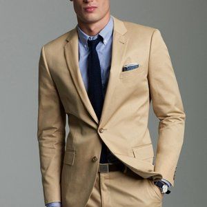 J.Crew Men's Beige Ludlow Cotton Suit